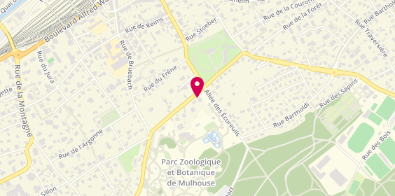 Plan de BERTRAND Pauline, 33 Rue du Jardin Zoologique, 68100 Mulhouse