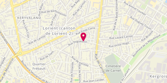 Plan de LE Breton Rémi, 26 Rue Bertrand du Guesclin, 56100 Lorient