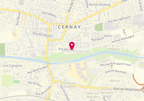 Plan de HUMBERTCLAUDE-BERNA Carole, 18 Rue des Pres, 68700 Cernay
