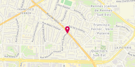 Plan de DALIBOT Justine, 144 Rue de Vern, 35200 Rennes