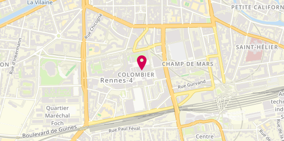 Plan de SCM Kiné Colombier, 8 Place du Colombier, 35000 Rennes