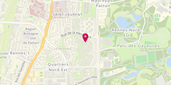Plan de ROUXEL-BONIN Régine, 5 Square de Tanouarn, 35700 Rennes