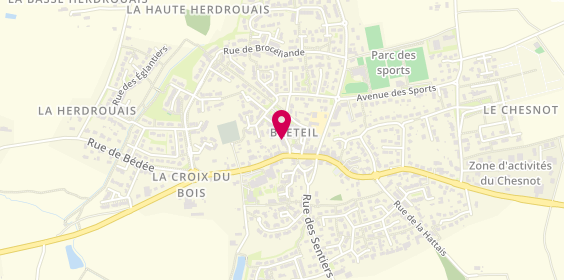 Plan de DUVAL-BRIENT Marie Claude, 4 Rue Joseh Berree, 35160 Breteil