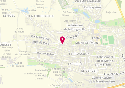 Plan de RAOUL Baptiste, 25 Rue Pierre Texier, 35760 Montgermont