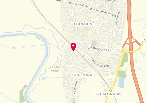 Plan de FROGE Céline, 11 Rue des Hauts de l'Ille, 35250 Chevaigné