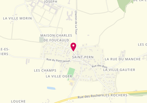 Plan de COQUELIN Matthieu, 6 Place de la Poste, 35190 Saint-Pern