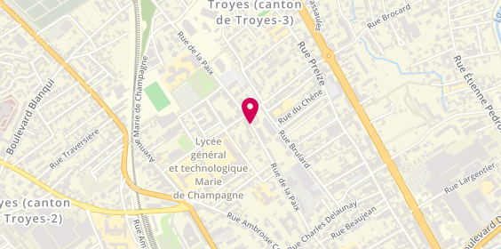 Plan de DETHON Clément, 91 Rue de la Paix, 10000 Troyes