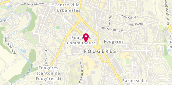Plan de DELCOURT GEHAN Fabienne, 21 Rue Jules Ferry, 35300 Fougères