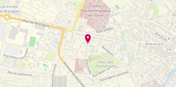 Plan de CORDIER Stéphanie, 16 Rue Candie, 61000 Alençon