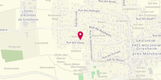 Plan de LAUROT Anne-Claire, 22 Rue des Olives, 67870 Griesheim-près-Molsheim