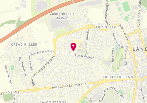 Plan de LOSSEC Emmanuelle, 10 Rue Jacques Brel, 29400 Landivisiau