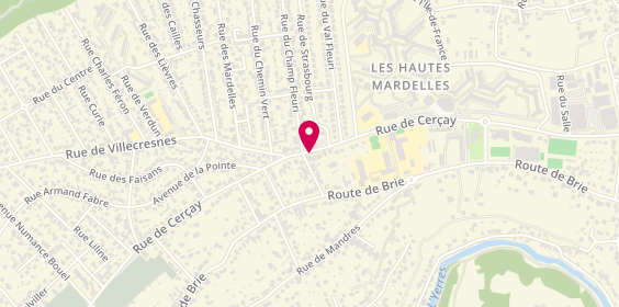 Plan de ALONSO Pascaline, 82 Rue de Cercay, 91800 Brunoy