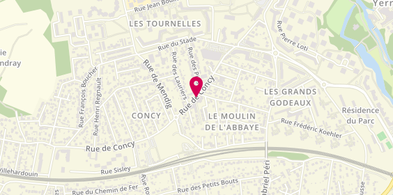 Plan de BOURCART Emmanuelle, 89 Rue de Concy, 91330 Yerres