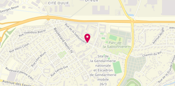 Plan de GIRONDEAU Sylvie, 24 Rue de la Sablonniere, 28100 Dreux