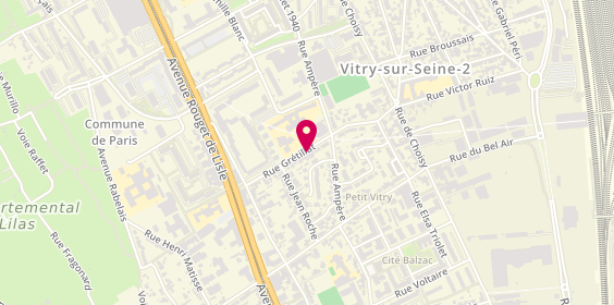 Plan de MOINEAU Maud, 39 Rue Gretillat, 94400 Vitry-sur-Seine