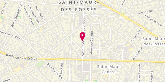 Plan de PRZEGALINSKI VERNAY Anna, 58 Avenue de la République, 94100 Saint-Maur-des-Fossés