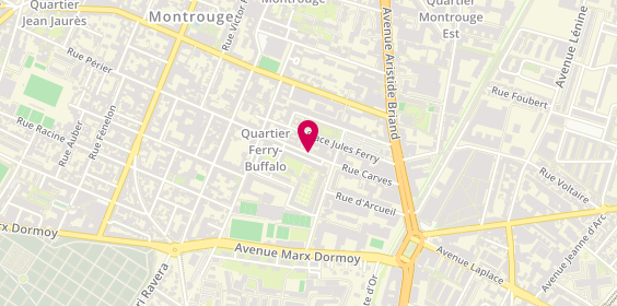 Plan de GAROT Valérie, 42 Rue Carvès, 92120 Montrouge