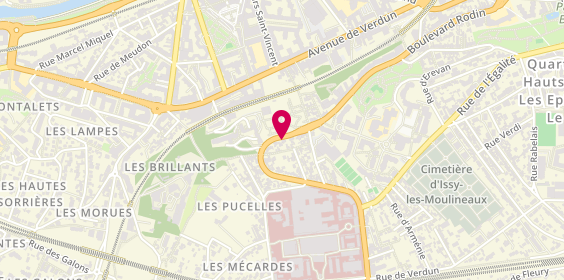 Plan de ALI AICHOUBA Sofiane, 127 Boulevard Rodin, 92130 Issy-les-Moulineaux