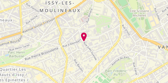 Plan de CORVISY Lionel, 13 Rue Jules Guesde, 92130 Issy-les-Moulineaux
