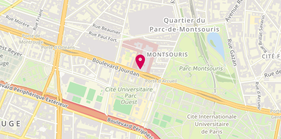 Plan de JAUMIER Quentin, 42 Boulevard Jourdan, 75014 Paris