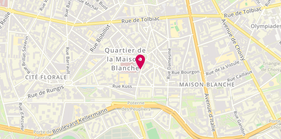Plan de MARTIN-YIGITKESKIN Anne Marie, 24 Rue des Peupliers, 75013 Paris