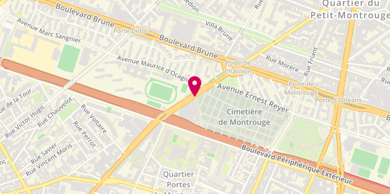 Plan de FRACCHETTI Téo, 21 Avenue de la Porte de Chatillon, 75014 Paris