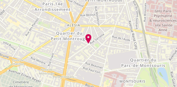 Plan de SEBRIER Mathilde, 30 Rue Sarrette, 75014 Paris