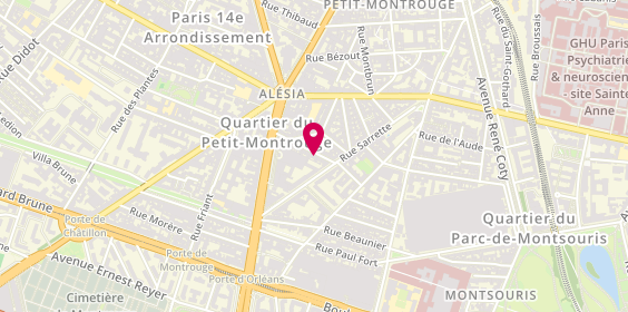 Plan de LE BOUEDEC Vincent, 5 Rue Alphonse Daudet, 75014 Paris