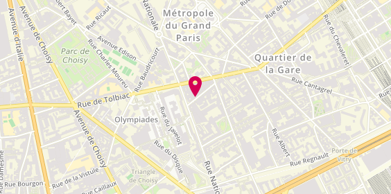 Plan de BERKOUK Romane, 10 Rue Ponscarme, 75013 Paris