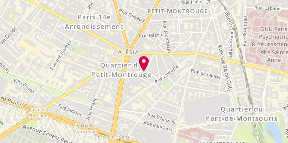 Plan de De Haut de Sigy Gillonne, 1 Rue Leneveux, 75014 Paris