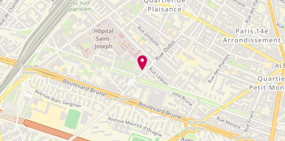 Plan de DARDENNE Amélie, 96 Rue Didot, 75014 Paris