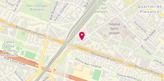 Plan de VOYEZ Jocelyne, 219 Rue Raymond Losserand, 75014 Paris