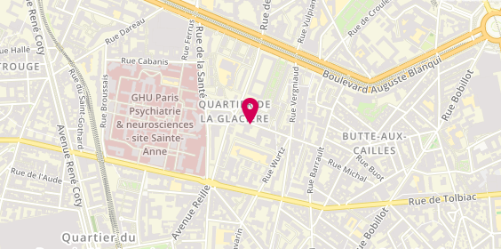 Plan de JANNOT Philippine, 33 Rue Daviel, 75013 Paris
