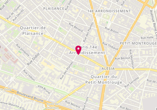 Plan de AIRABADAME Anita, 125 Rue d'Alesia, 75014 Paris