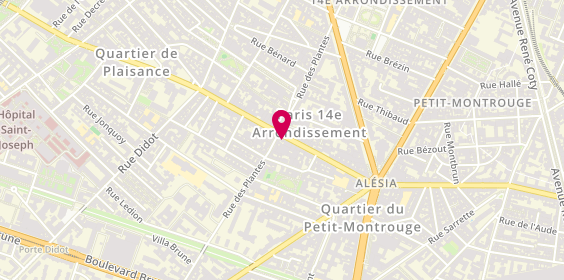 Plan de WIEL Florian, 125 Rue d'Alesia, 75014 Paris