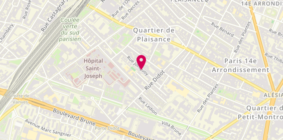 Plan de LANSAMAN Guy, 18 Rue Jonquoy, 75014 Paris