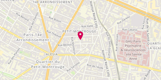 Plan de LE COQ Louis, 63 Rue Hallé, 75014 Paris