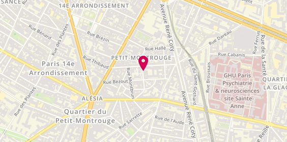 Plan de JAMES-ANGOT Chloé, 61 Rue Hallé, 75014 Paris