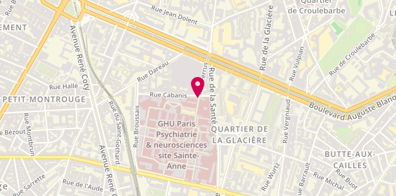 Plan de BRUNET Romane, 1 Rue Cabanis, 75014 Paris