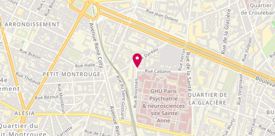 Plan de VERDIER-HAMRA Sophia, 5 Rue Broussais, 75014 Paris