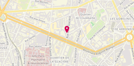Plan de BENHAMOU Marie Claude, 66 Rue de la Glacière, 75013 Paris