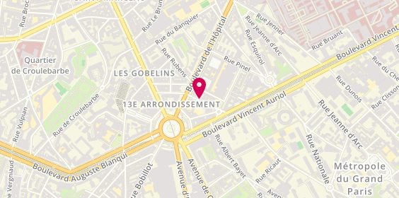 Plan de ARFI TOUATI Corinne, 14 Rue Fagon, 75013 Paris