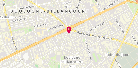 Plan de FAVIER Justine, 202 Boulevard Jean Jaures, 92100 Boulogne-Billancourt