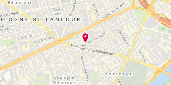 Plan de Julien PORTERIE, 82 rue Marcel Dassault, 92100 Boulogne-Billancourt