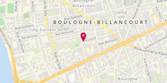 Plan de BECAGLIA Anthony, 61 Rue Carnot, 92100 Boulogne-Billancourt