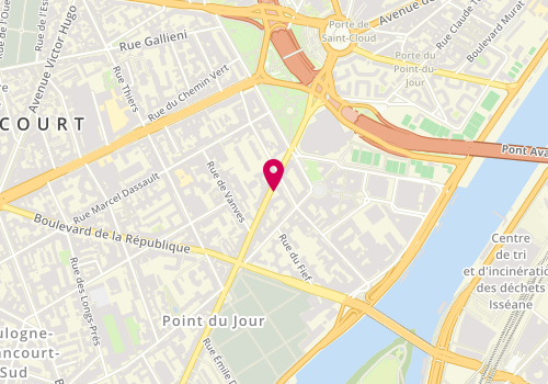 Plan de ROGER Arthur, 70 Avenue Pierre Grenier, 92100 Boulogne-Billancourt