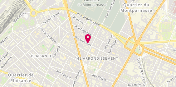 Plan de BLIECQ Pascal, 36 Rue Liancourt, 75014 Paris