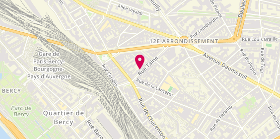Plan de MOREAU Juliette, 11 Rue Taine, 75012 Paris