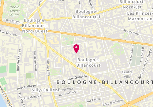 Plan de QUEGUINER Céline, 64 Rue de Billancourt, 92100 Boulogne-Billancourt
