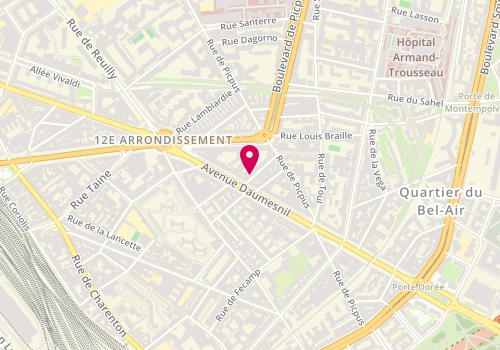 Plan de ROUSSEL-LEPRETRE Adeline, 3 Rue Sidi Brahim, 75012 Paris